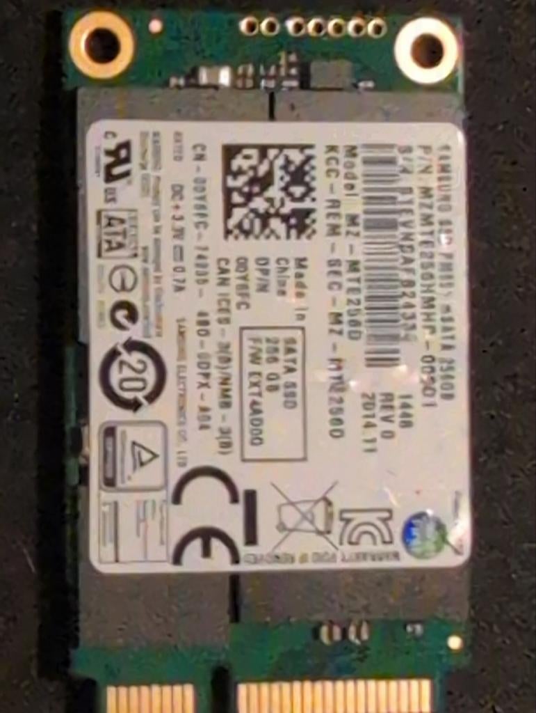 Samsung mSATA SSD 256GB PM851, Computers en Software, Harde schijven, Ophalen
