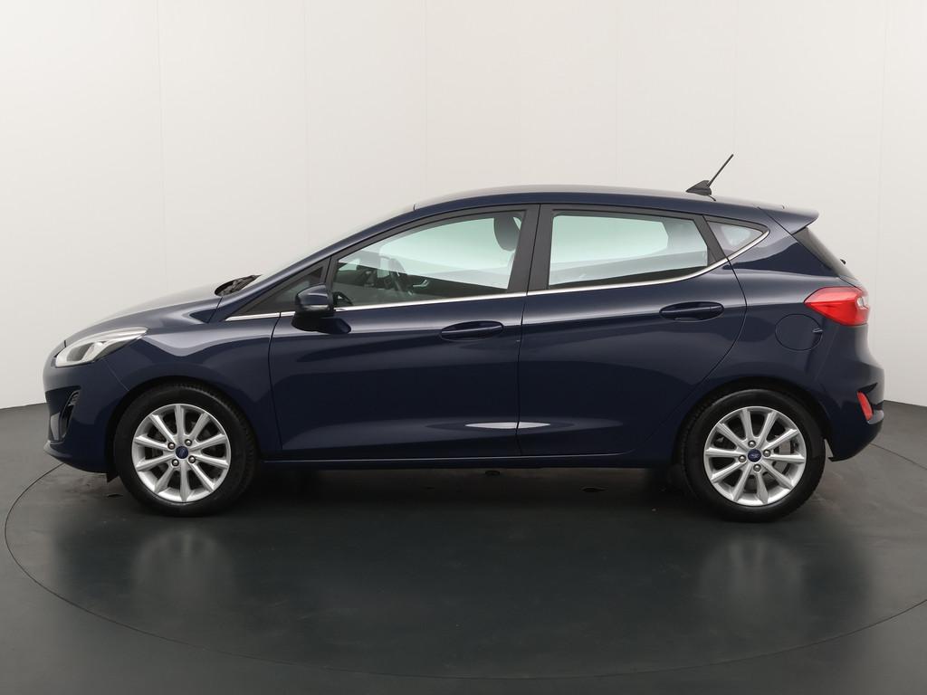 Ford Fiesta Titanium EcoBoost 100 pk AKTIE | AUTOMAAT | Crui, Gebruikt, Blauw, 620 kg, 49 €/maand