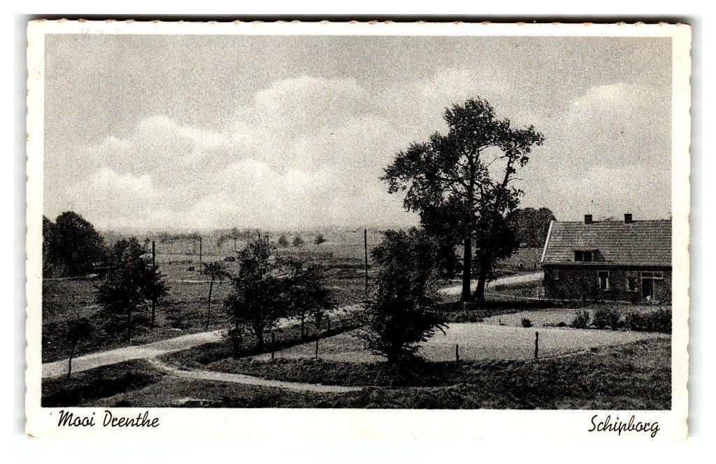 Schipborg, (bij Zuidlaren) Mooi Drenthe, Verzenden, 1920 tot 1940, Gelopen, Drenthe
