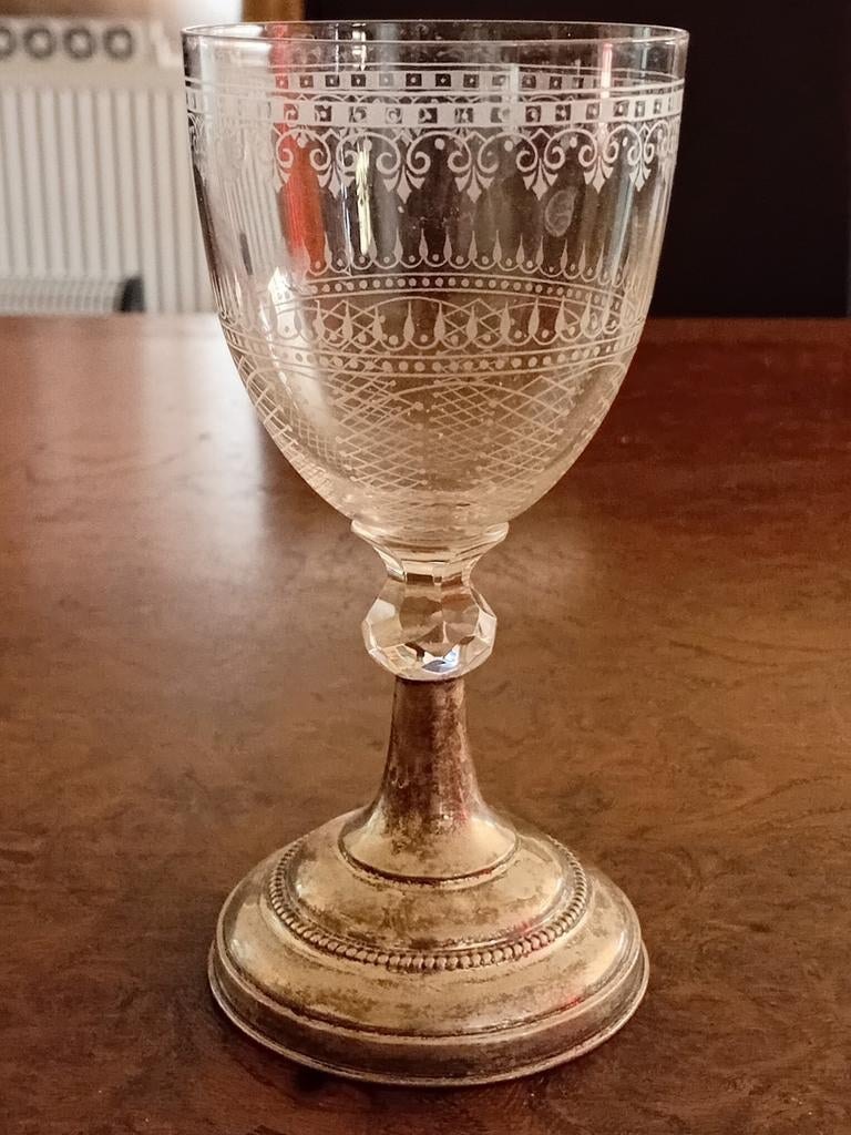Zilver antiek glas NL, Ophalen of Verzenden