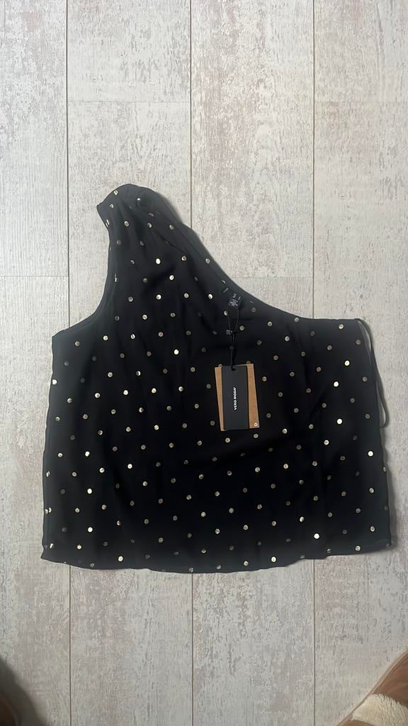 Off shoulder zwart shirt maat L, Kleding | Dames, Ophalen of Verzenden, Zo goed als nieuw, Zwart, Korte mouw