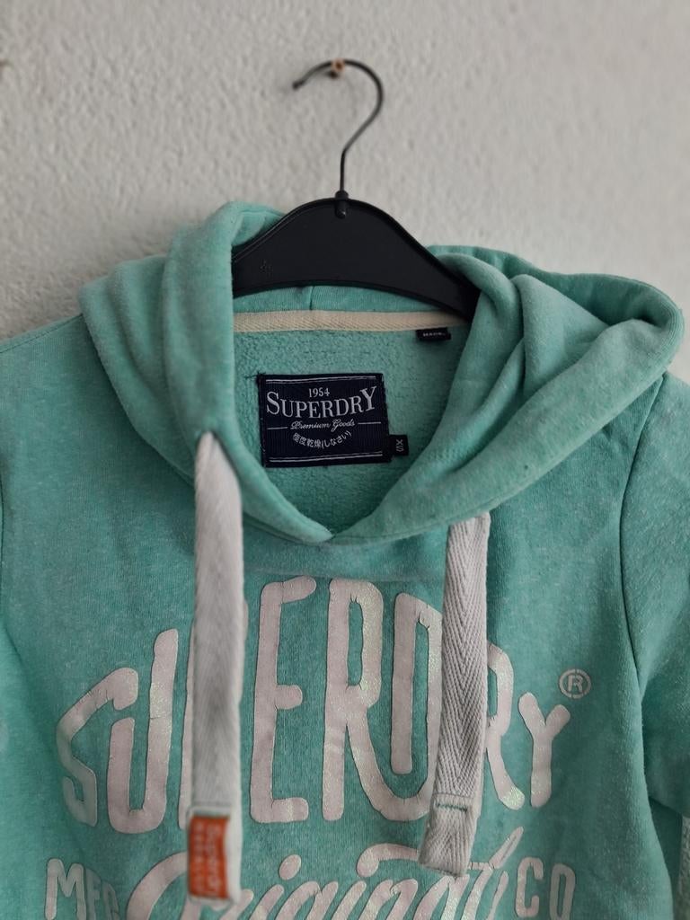 Superdry hoodie mintgroen maat XS, Kinderen en Baby's, Kinderkleding | Maat 170, Ophalen of Verzenden, Jongen of Meisje, Trui of Vest