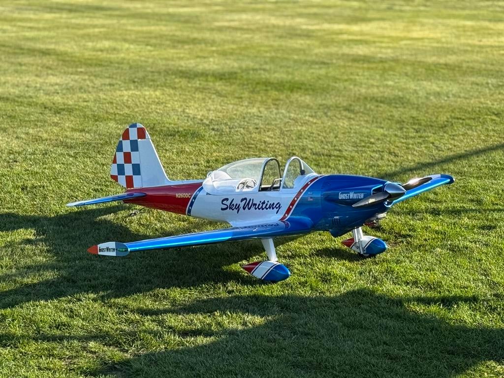RC vliegtuig  Super Chipmunk Ghostwriter span. 2058mm DA35cc, Ophalen, Zo goed als nieuw, Benzine, RTF (Ready to Fly)