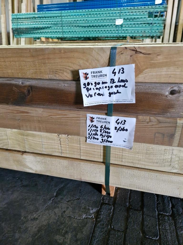 pak 413 B-keus vuren geimpregneerd 90x90mm tuin palen, Ophalen, Nieuw, 250 cm of meer, Palen