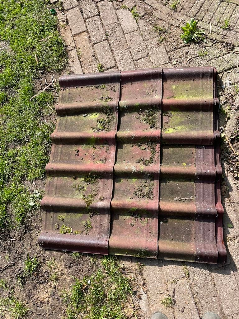 Onduville dakpan dakbedekking 3m2 rood, Doe-het-zelf en Verbouw, Buizen en Afvoer, Ophalen, Overige materialen, 6 meter of meer