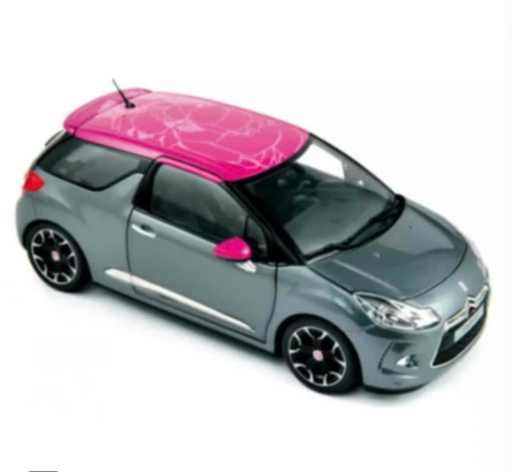 CITROEN DS3 2011 GRIJS & FUCHSIA 1/18 NOREV Ref. 181544, Verzenden, Nieuw, Auto, Norev