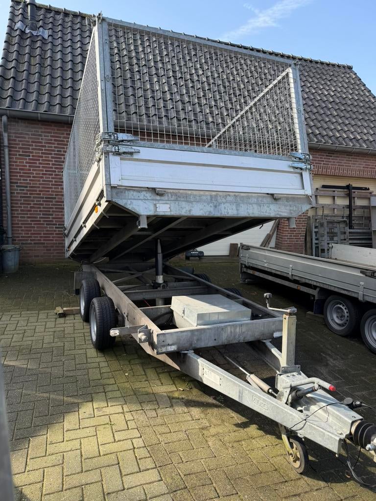 Saris Kipper 3 zijd. 3,30 x 1,84 3,5 ton rijpl. loofrekken, Auto diversen, Aanhangers en Bagagewagens, Ophalen