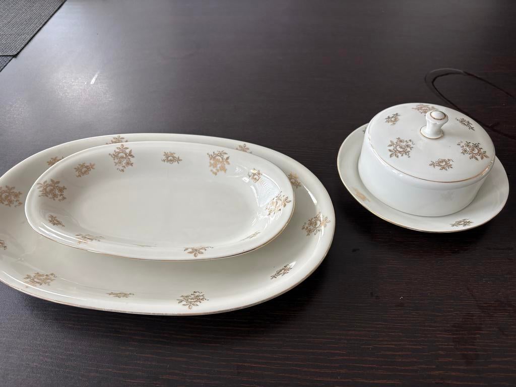 Vintage Winterling servies, botervloot en 2 schalen, Ophalen of Verzenden