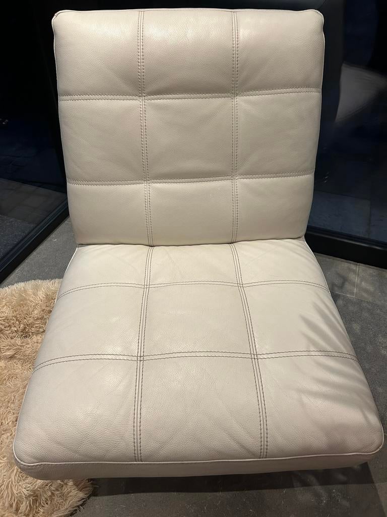 Mooie echt lederen stoel draaibaar, Huis en Inrichting, Stoelen, Ophalen, Zo goed als nieuw