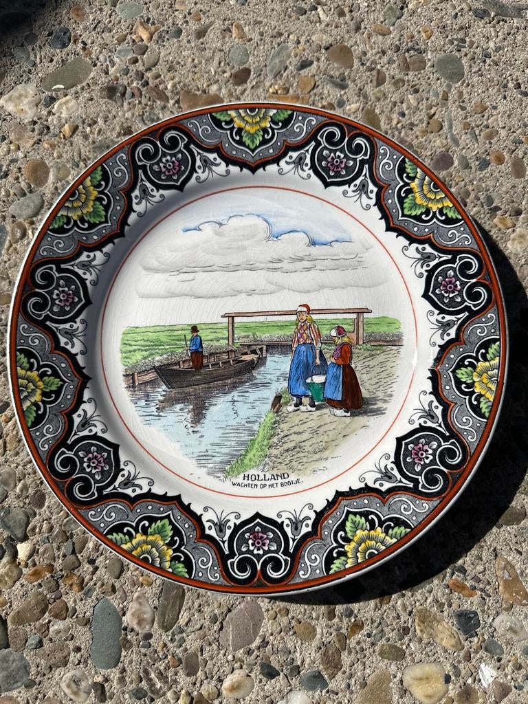 Mooi Nederland bord Societe Ceramique Maastricht maestricht, Antiek en Kunst, Ophalen of Verzenden