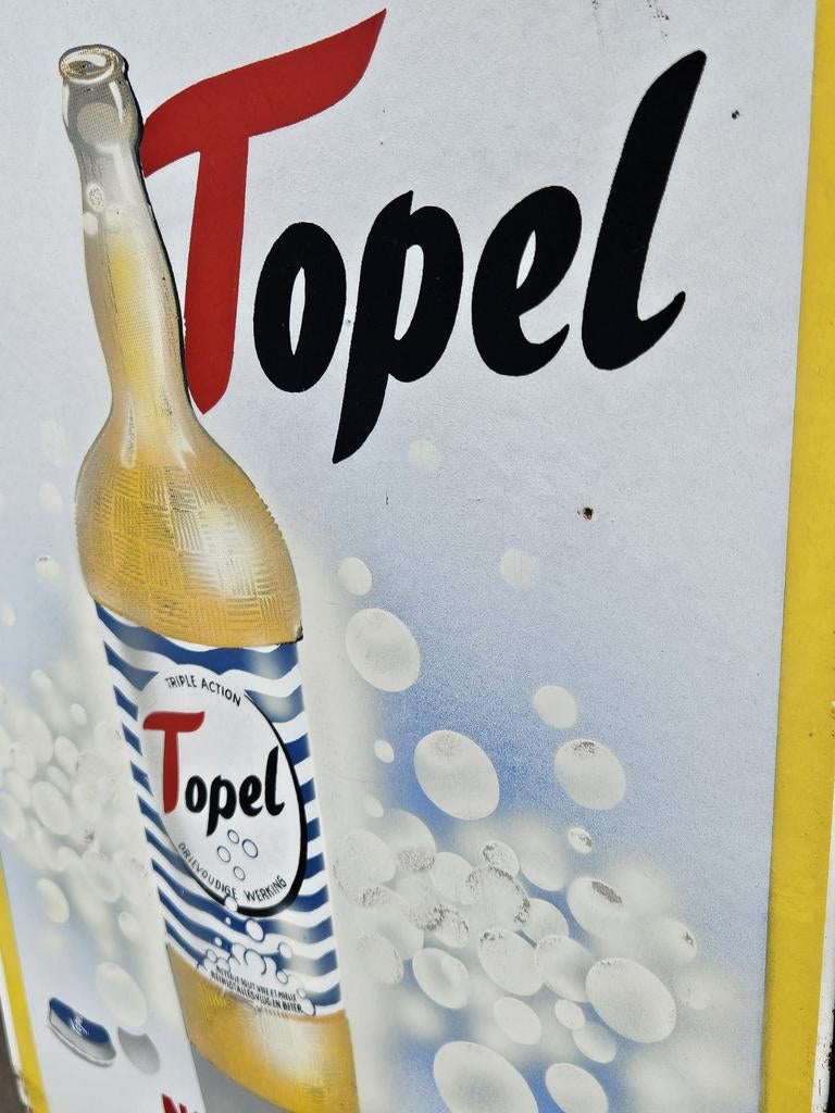 Topel emaille bord, Ophalen of Verzenden, Reclamebord