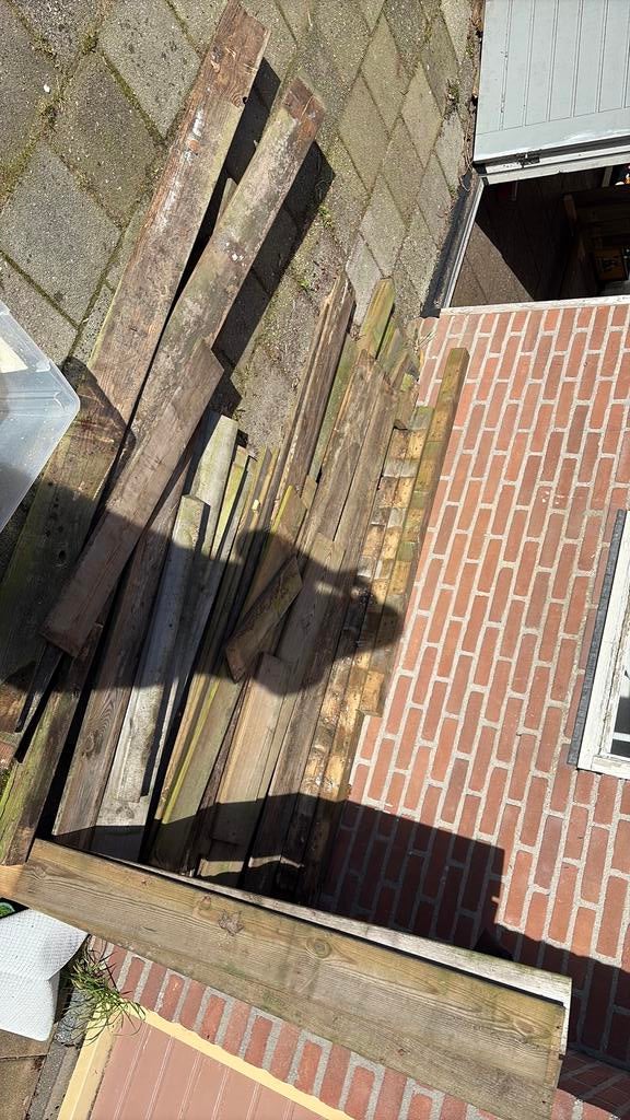 Resthout schutting gratis, Ophalen, Gebruikt, Minder dan 25 mm, Plank