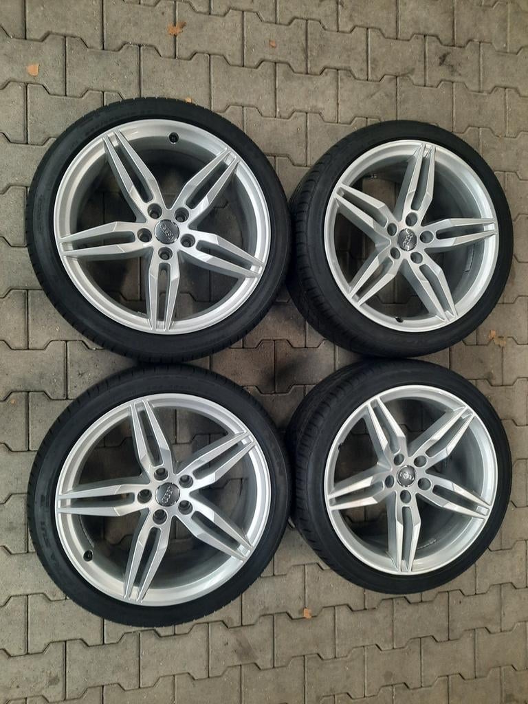 ZGAN 19 inch velgen 5×112 OEM AUDI A5 S5 RS5 A4 B8 B9 ZOMER, 19 inch, Gebruikt, 255 mm, Banden en Velgen