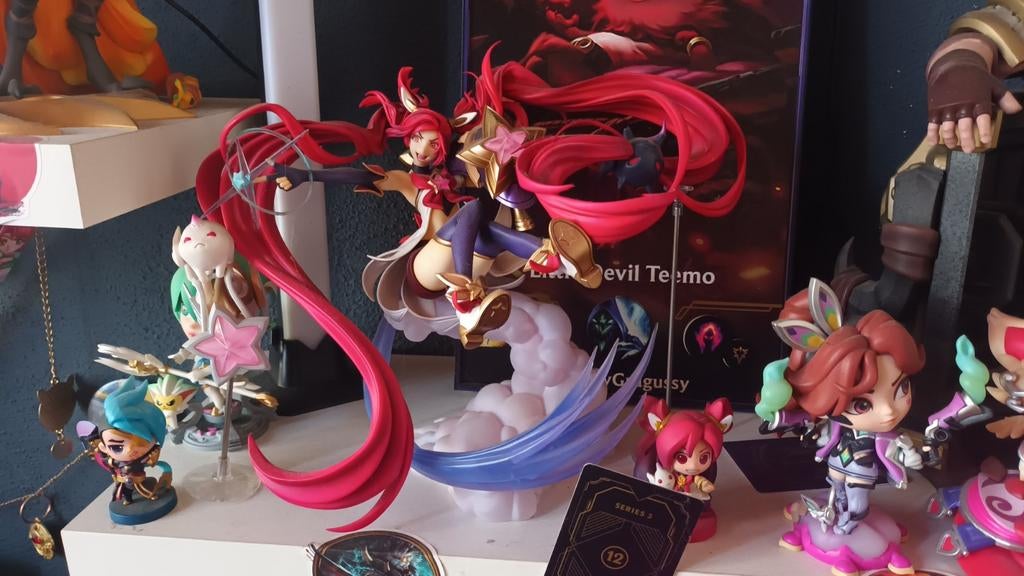 League of Legends Jinx Statue - Gedetailleerd Figuur, Verzamelen, Ophalen of Verzenden, Zo goed als nieuw, Fantasy
