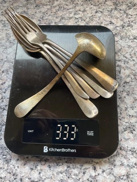 antiek zilver bestek, Ophalen of Verzenden, Zilver