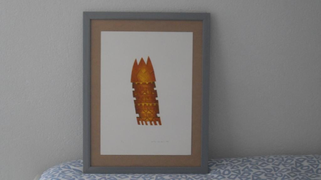 PETER VAN OORT ; fraaie gesigneerde ets, ingelijst, goedkoop, Ophalen of Verzenden, Ets, Ingelijst