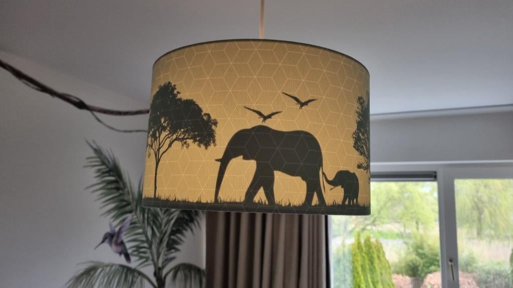 Safari lamp mint groen, Ophalen of Verzenden, Zo goed als nieuw, Minder dan 50 cm