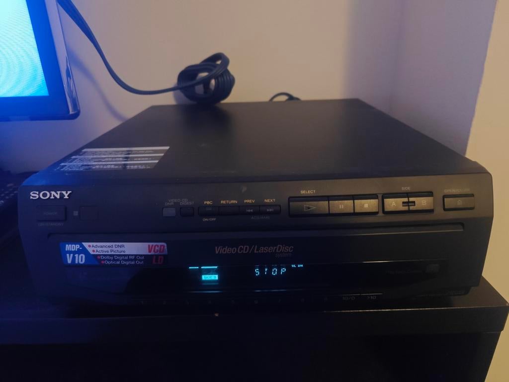 Sony Laserdisc Speler NTSC MDP V10 met Laserdiscs, Ophalen of Verzenden, Gebruikt, Dvd-speler, Sony