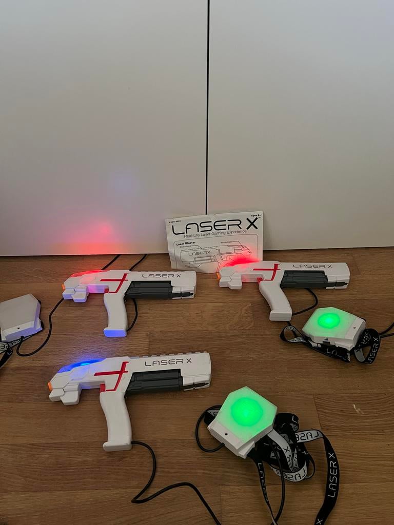 Laser X lazergame set met 3 geweren, Ophalen, Gebruikt, Jongen of Meisje
