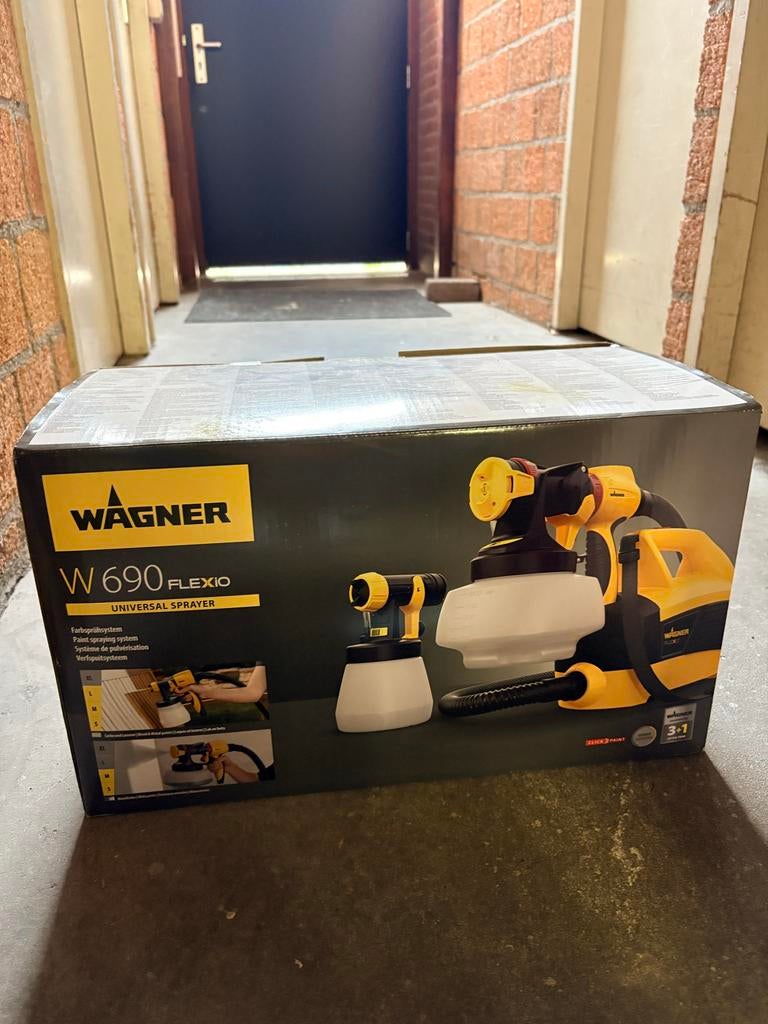 Wagner W 690 Flexio verfspuit - Nieuw in doos, Doe-het-zelf en Verbouw, Schildersmaterialen, Nieuw, Verfspuit of Verfpomp, Ophalen