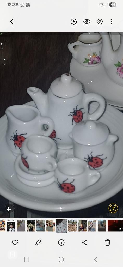 Vintage mini kinderserviesje lieven.heersbeesje, Antiek en Kunst, Ophalen of Verzenden