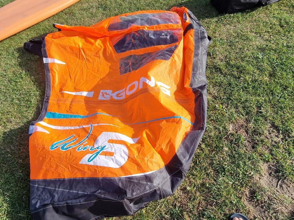 GONG wing 5m Gescheurd, Ophalen of Verzenden, Gebruikt, Wingsurf-wing