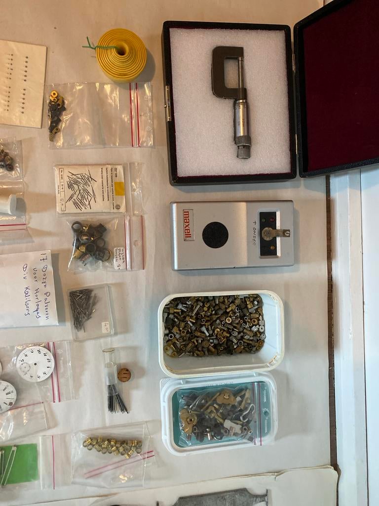 Horlogemaker/Klokkenmaker Gereedschap & Onderdelen Collectie, Ophalen of Verzenden