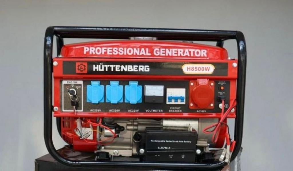 Hüttenberg elektrische start benzine generator, Ophalen of Verzenden, Nieuw