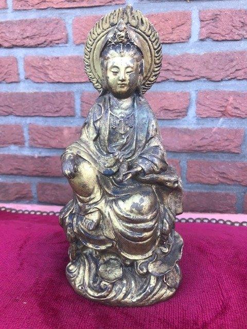 oud tempelbeeld van Kwanyin, brons, Ophalen of Verzenden