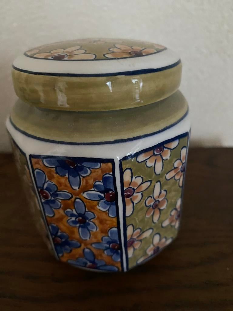 Vintage Potje met Deksel - Gouda Plateel, Antiek en Kunst, Ophalen of Verzenden