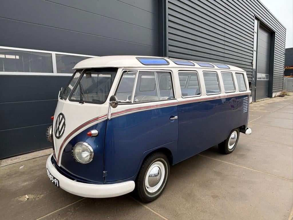 Volkswagen T1, 1959, Blauw, Achterwielaandrijving, Blauw, 29 pk, Leder
