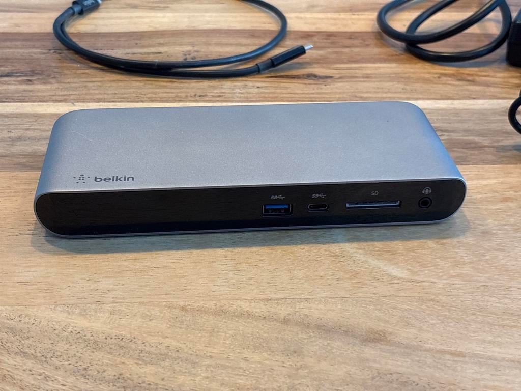 Belkin Thunderbolt 3 Dock - 40Gbit/s - 2x 4K, Computers en Software, Dockingstations, Zo goed als nieuw, Docking station, Laptop