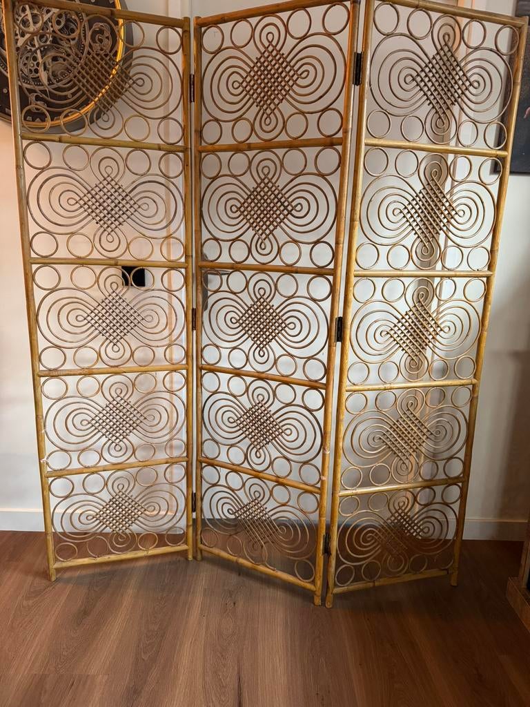 Bamboo vintage kamerscherm, Ophalen, Zo goed als nieuw
