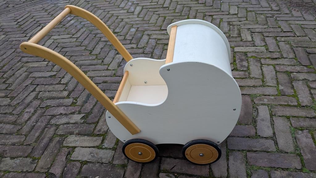 Mooie Hema houten poppenwagen kinderwagen, Kinderen en Baby's, Speelgoed | Houten speelgoed, Ophalen, Gebruikt, Duw- of Trekspeelgoed