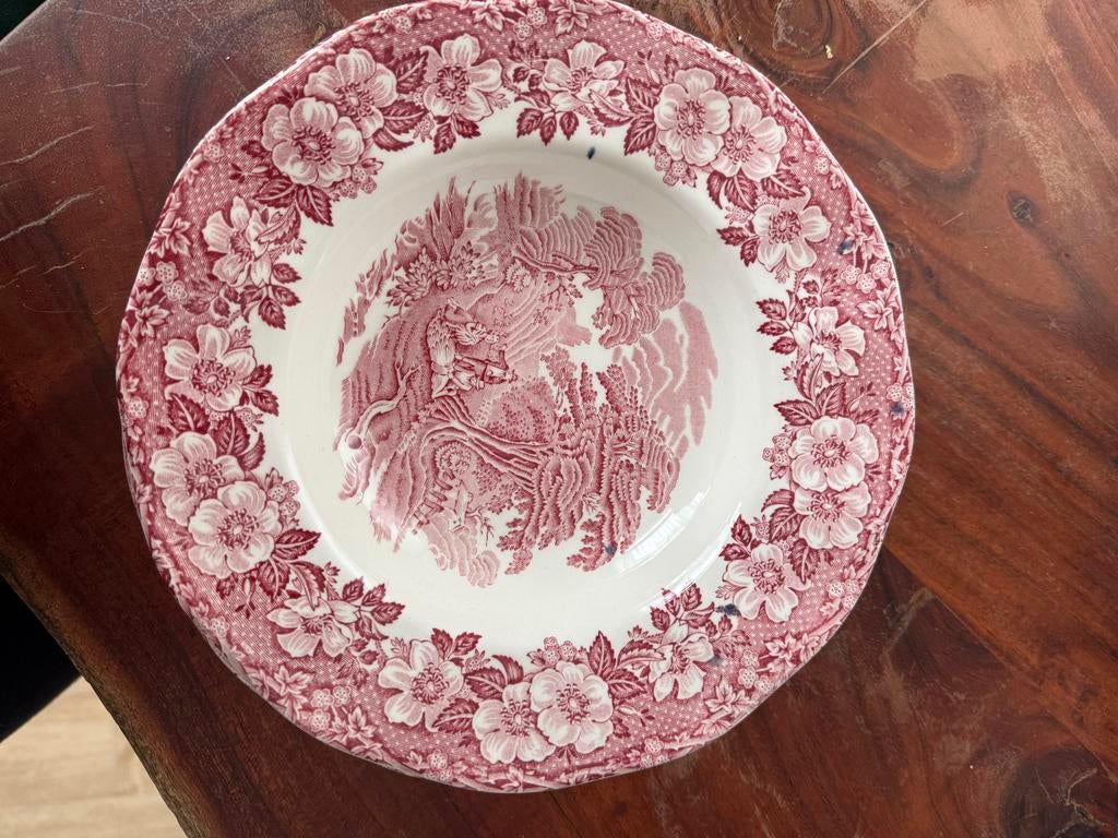 3 Woodland Enoch Wedgwood diepe borden, Antiek en Kunst, Ophalen of Verzenden