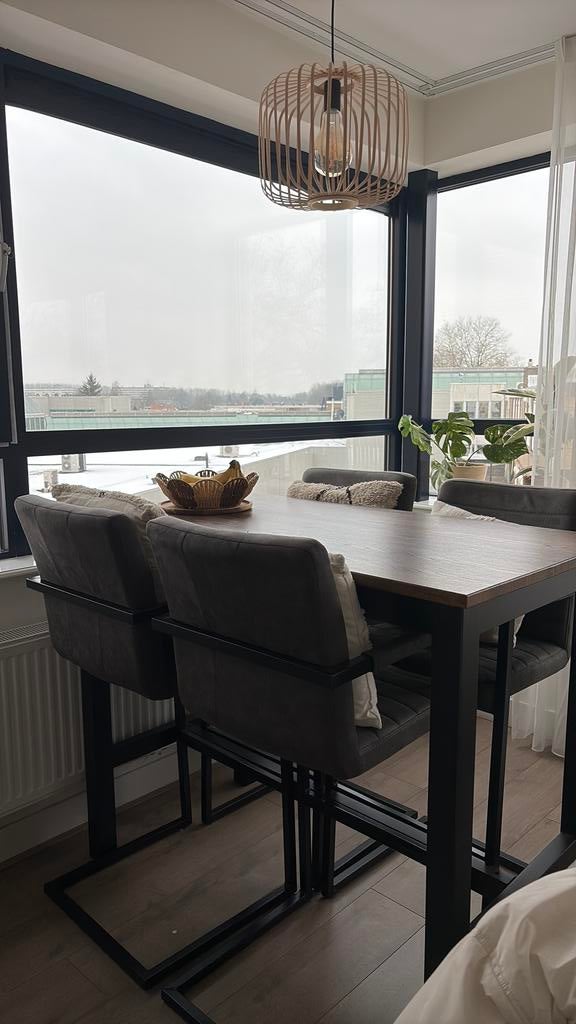 4 x hoge stoelen leen bakker, 4 krukken, Ophalen, Zo goed als nieuw, 60 tot 90 cm