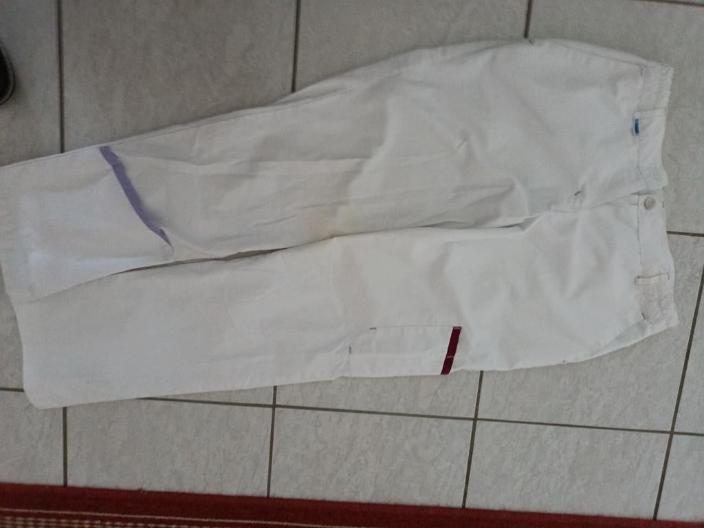 Van Berkel 3/4 Zorgbroek met 2 biezen., Wit, Nieuw, Ophalen of Verzenden, Driekwart