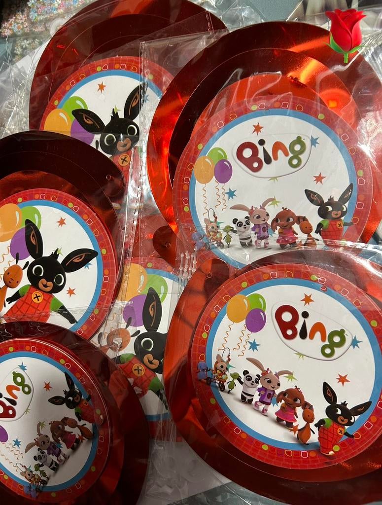 Bing swirl slingers, verticale slinger, draaislinger rood, Verzenden, Nieuw, Versiering, Verjaardag