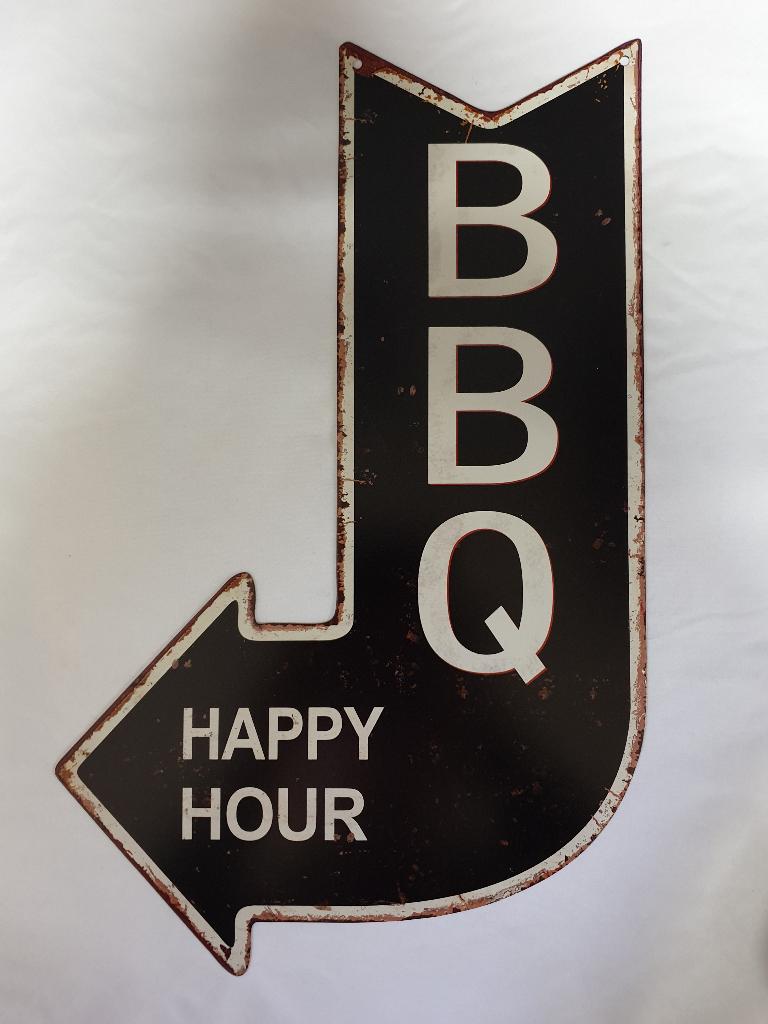 Wanddecoratie, wandbord, bbq, barbecue, happy hour, BBQ, Ophalen of Verzenden, Nieuw