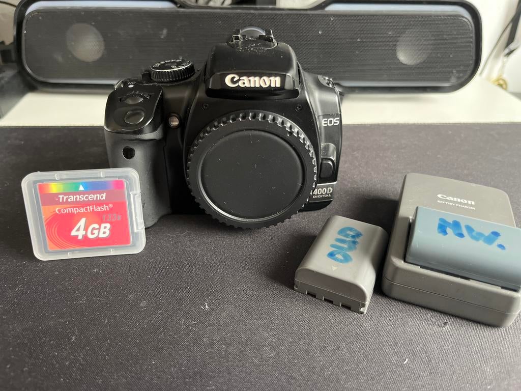 Canon EOS 400D met accessoires, Gebruikt, Spiegelreflex, Canon, Ophalen of Verzenden