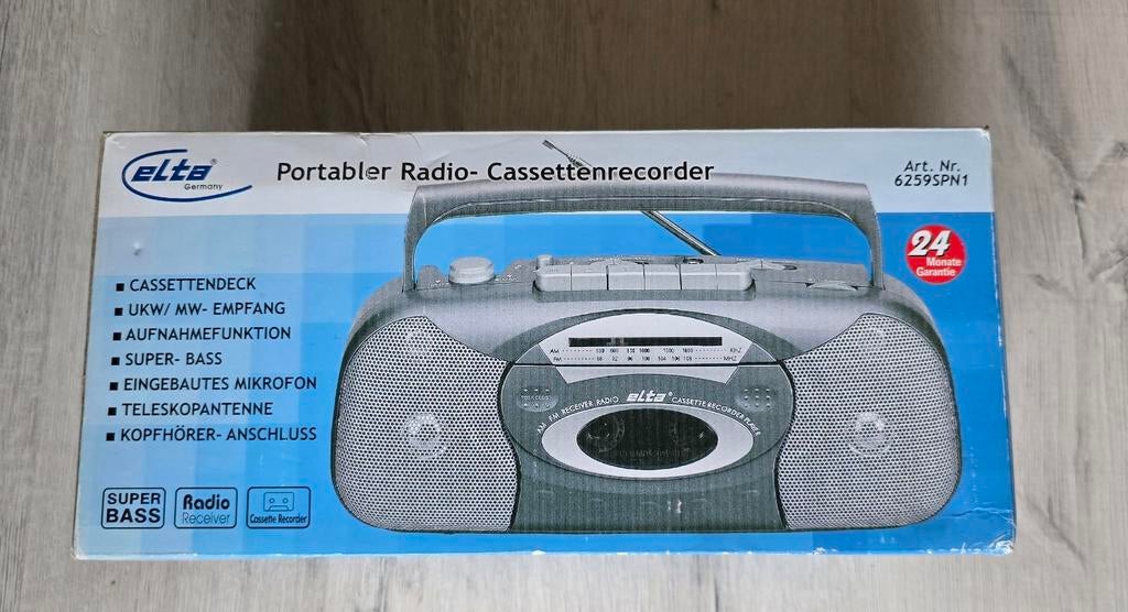 Radio-cassetten recorder, portable, Ophalen of Verzenden, Nieuw