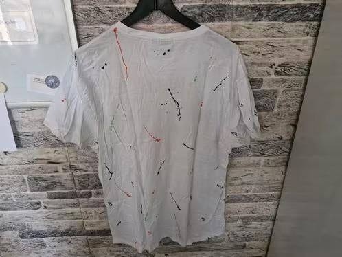 Wit tshirt met verfsoorten Maat xxl h, Kleding | Heren, Wit, Onbekend, Ophalen of Verzenden, Zo goed als nieuw