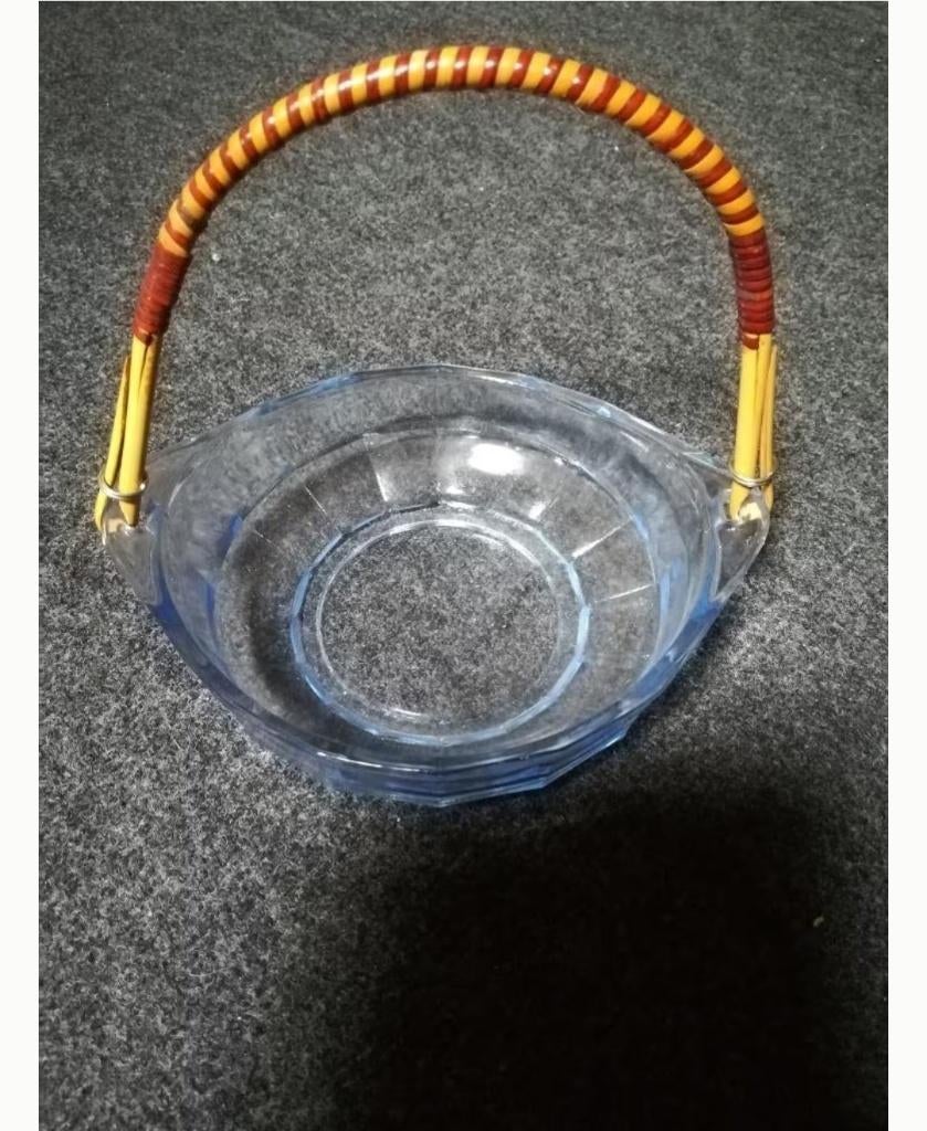 Blaiw glazen schaaltje met bamboe hengsel, Ophalen of Verzenden