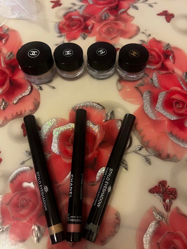 Chanel Oogschaduw en powder foundation, Gebruikt, Overige kleuren, Make-up, Verzenden