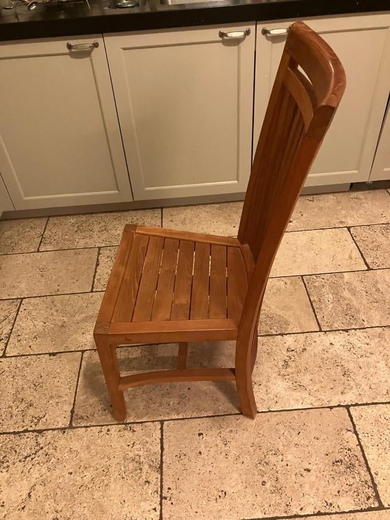 4 Teak stoelen, Ophalen, Gebruikt, Bruin, Vier
