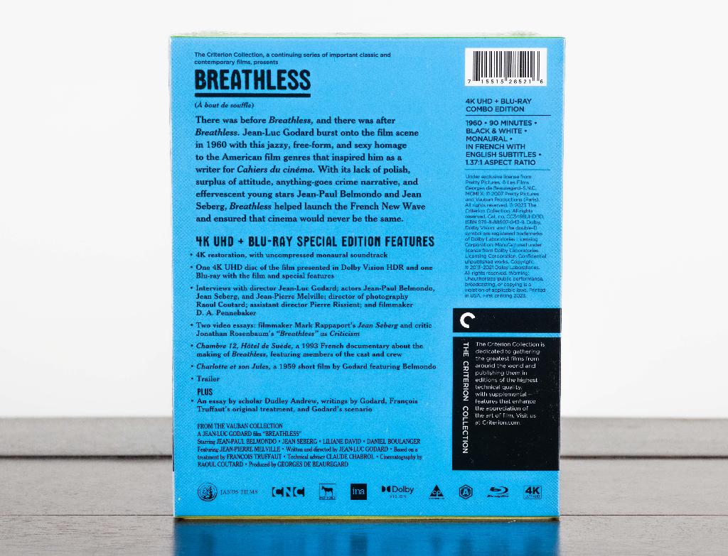 Breathless 4K UHD + Blu-Ray (US Import) Criterion, -, -, Ophalen of Verzenden, Nieuw in verpakking