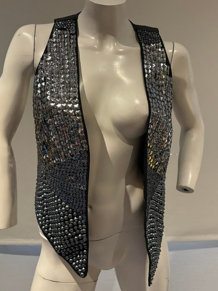 Goosecraft leer gilet met nopjes maat s nieuw, Maat 38/40 (M), Goosecraft, Zwart, Ophalen of Verzenden