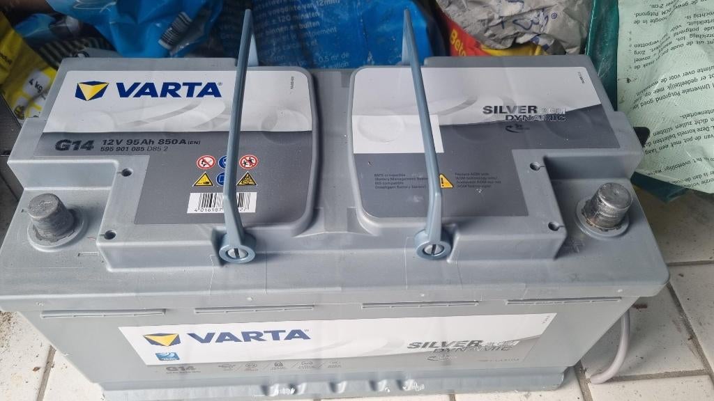 Camper Varta accu 95 & 100Ah Caravan boot etc, Caravans en Kamperen, Ophalen, Gebruikt