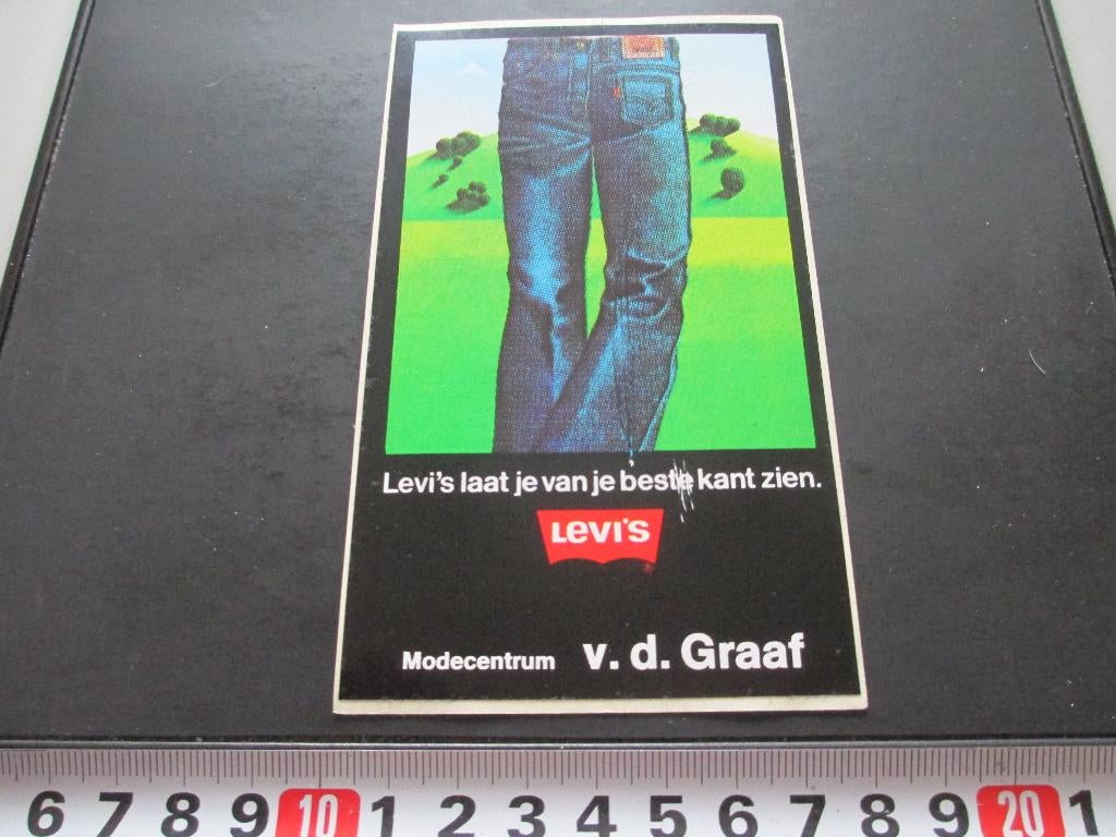 sticker LEVI'S jeans modecentrum vd graaf, Verzamelen, Ophalen, Zo goed als nieuw