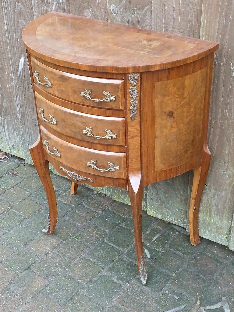 Antieke Franse Half Ronde Ladekast in topstaat., Ophalen of Verzenden